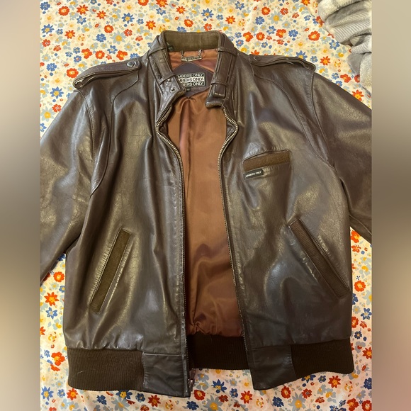 Members Only Men's Vintage Leather Jacket - Picture 2 of 3